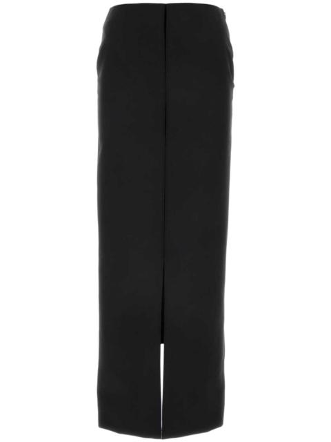 front-slit wool-blend maxi skirt