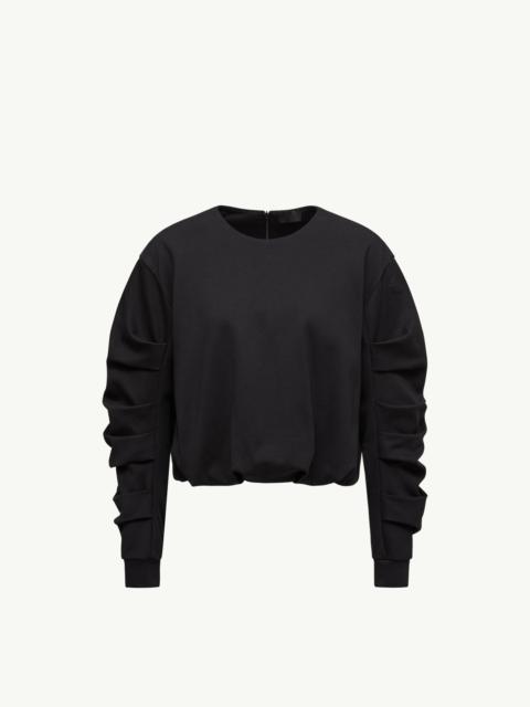 Cotton Pleated Sweatshirt