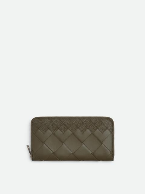 Intrecciato Zip Around Wallet