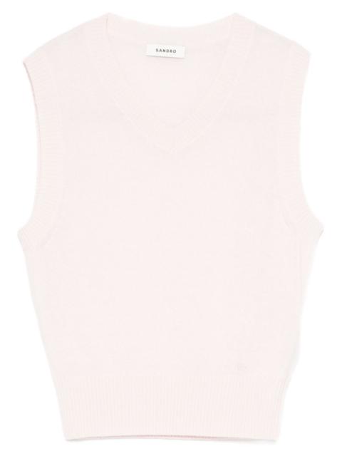 V-neck sleeveless top