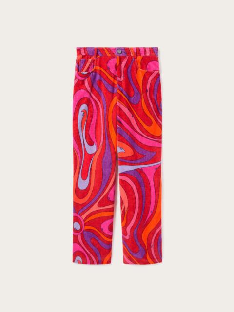 MARMO PRINT WIDE LEG PANTS