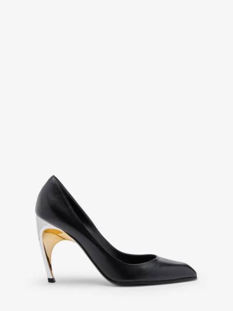 Women's Armadillo Pump in Black/silver/gold