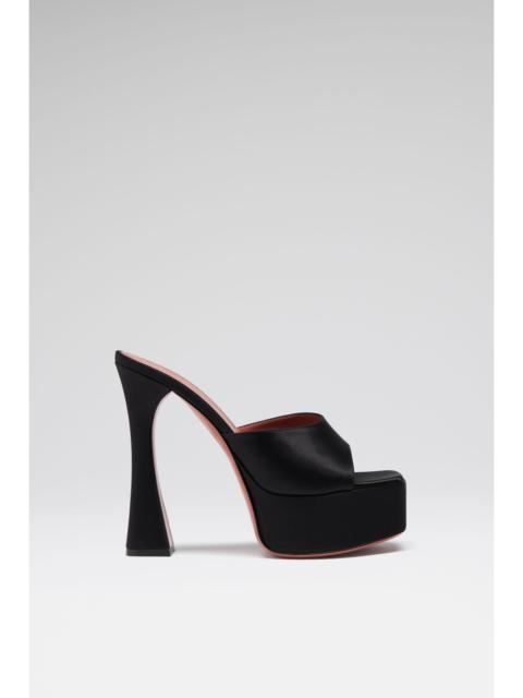 DALIDA PLATEAU SLIPPER 140 BLACK SATIN