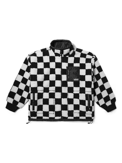 (WMNS) Vans Checkerboard Sherpa Jacket 'White Black' VN000H0RCY4