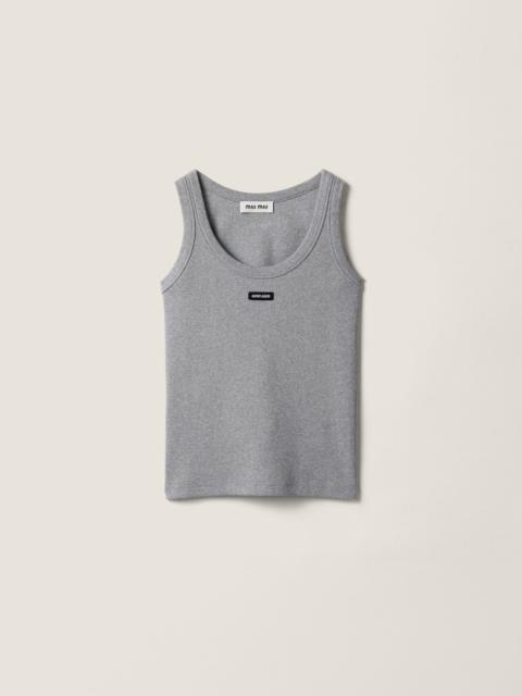 Ribbed jersey tank top