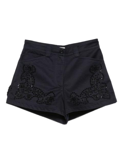 embroidered shorts