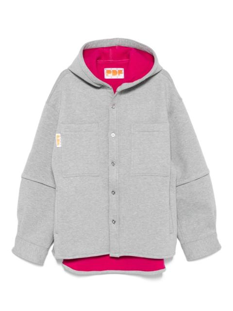 hooded logo-detail jacket