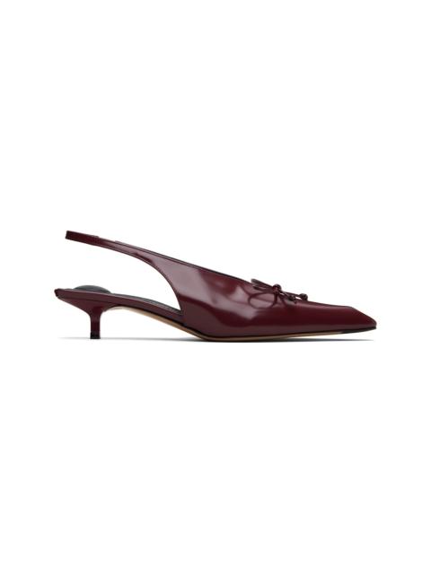 Burgundy La Croisière 'The low Cubisto slingbacks' Heels