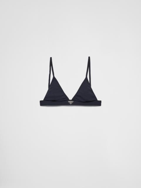 Ribbed knit bralette bikini top