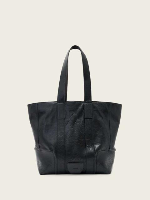 ARES GRAIN LEATHER OPEN TOTE BAG