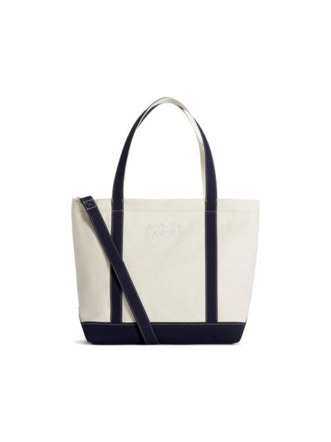piped logo tote bag