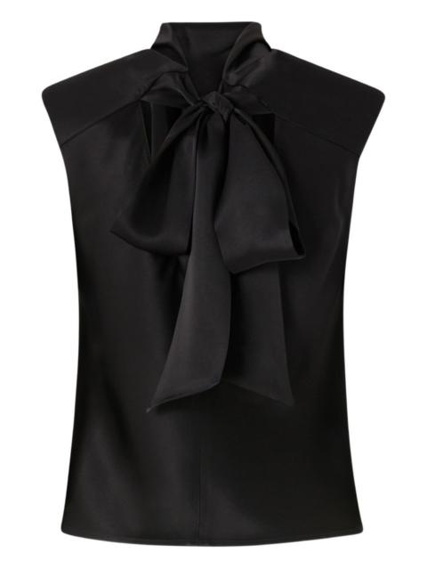 draped-detail sleeveless blouse
