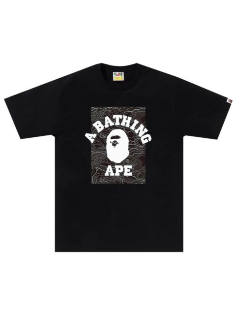 BAPE Layered Line Camo On College Tee 'Black/Black'