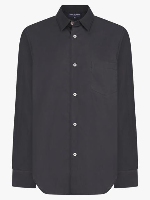 COTTON SHIRT WITH TRIM DETAIL | BLACK