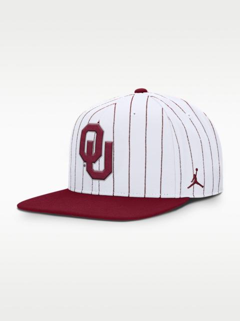Oklahoma Primetime Pin Stripe 2-Tone Men's Jordan Brand Dri-FIT College Adjustable Hat