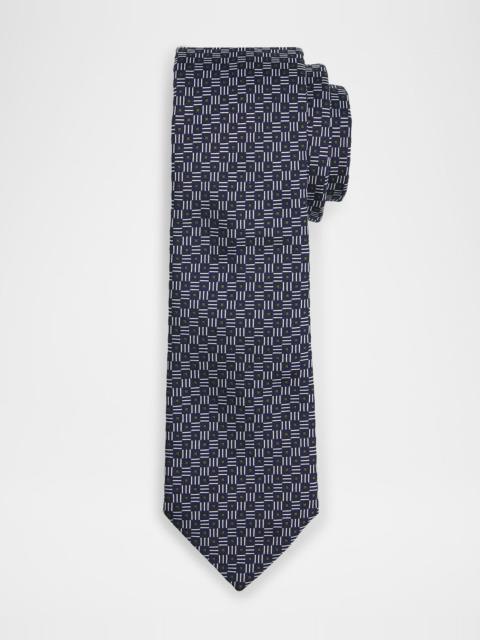 Men & apos;s Micro-Geometric Square Silk Tie