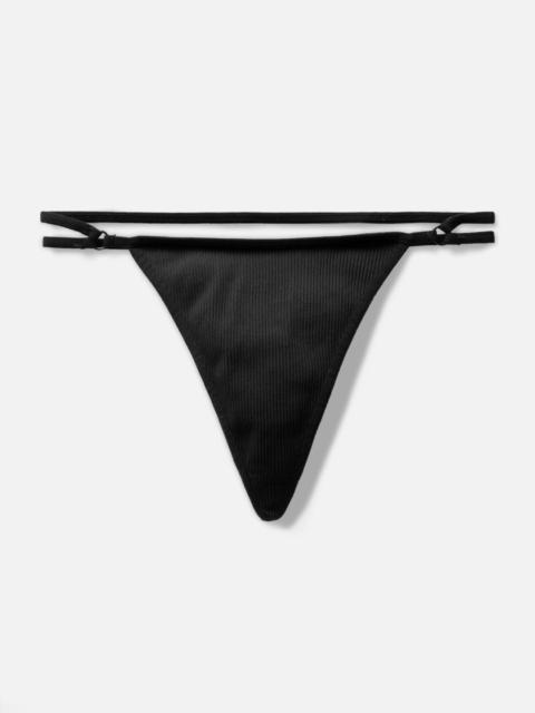 RIBBED STRAP DETAILED THONG
