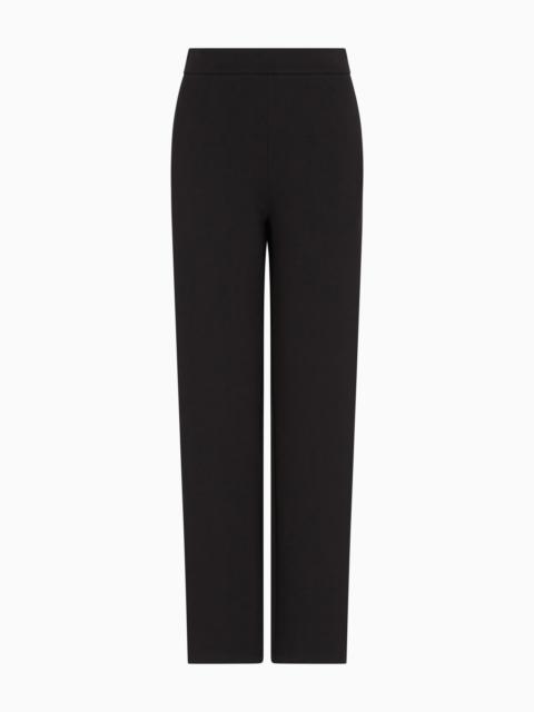 DOUBLE JERSEY TROUSERS WITH ELASTICATED WAIST