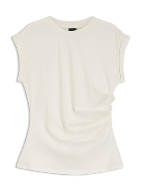 ROLLED-CUFF SLIM-FIT T-SHIRT IN MERCERISED COTTON