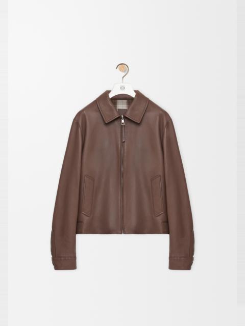 Zip-up jacket in nappa lambskin