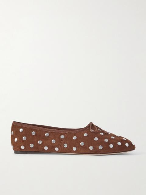 Landon Studded Suede Ballet Flats