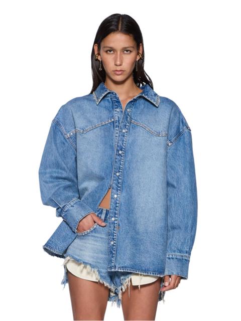 OVERSIZED DENIM LS SHIRT MAVERIK KRYSTAL