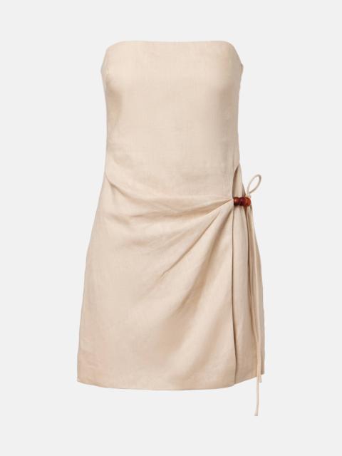 Moretti linen minidress