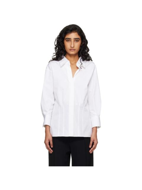 White Slashed Poplin Shirt