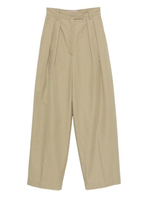 pleated cotton trousers