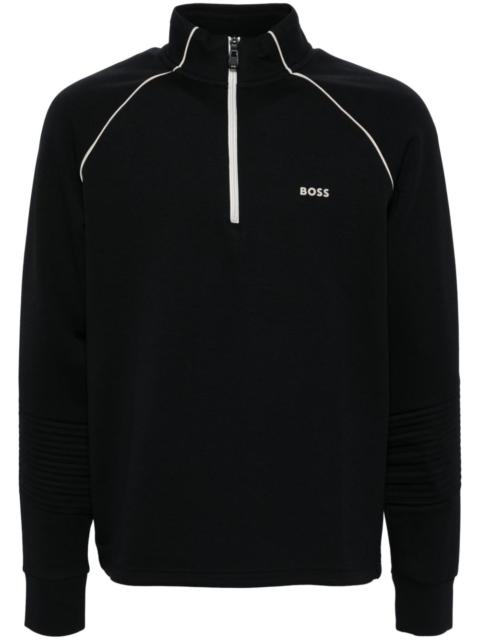 zip-neck sweatshirt