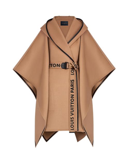 Louis Vuitton Hooded Cape Coat With Belt REVERSIBLE