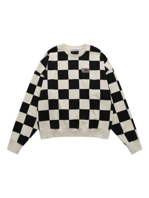 Vans Checkerboard Round Neck Pullover Sweatshirt 'Black White' VN0A5H98J0Z