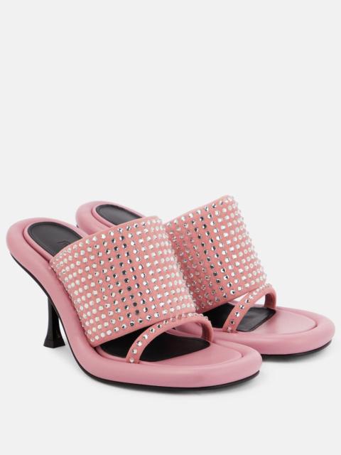 Bumper-Tube embellished mules