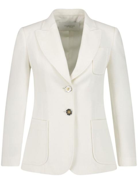 peak-lapels wool blazer