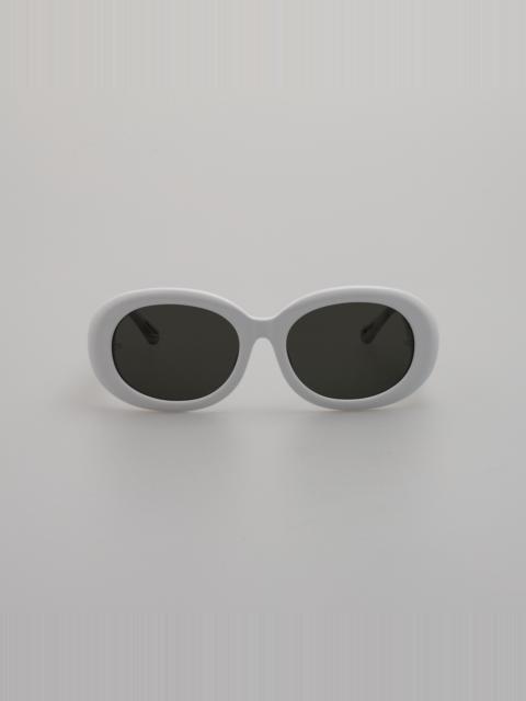LINA OVAL SUNGLASSES IN WHITE