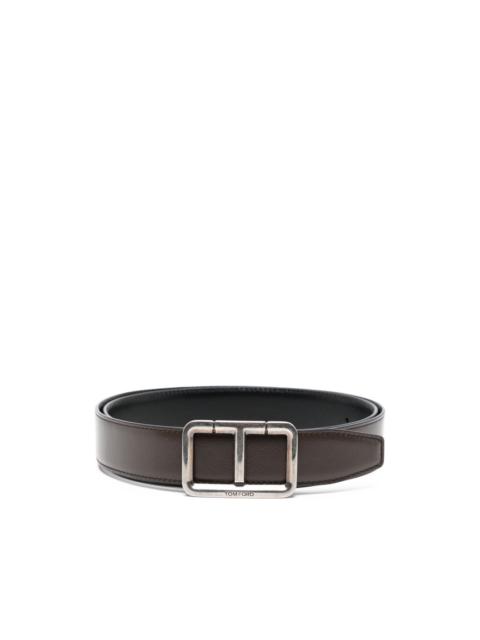 T-buckle leather belt