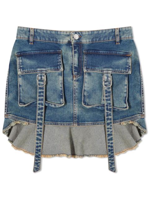 Blumarine Denim Cargo Mini Skirt