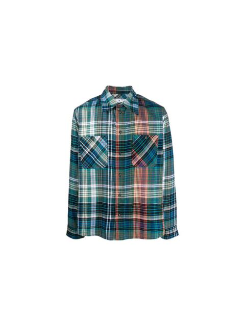 Off-White FW20 Arrows Printing Long-sleeved Shirt Men Green OMGA133E20FAB0014510