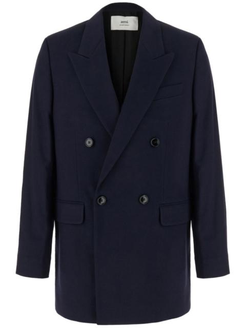 double-breasted virgin-wool blazer