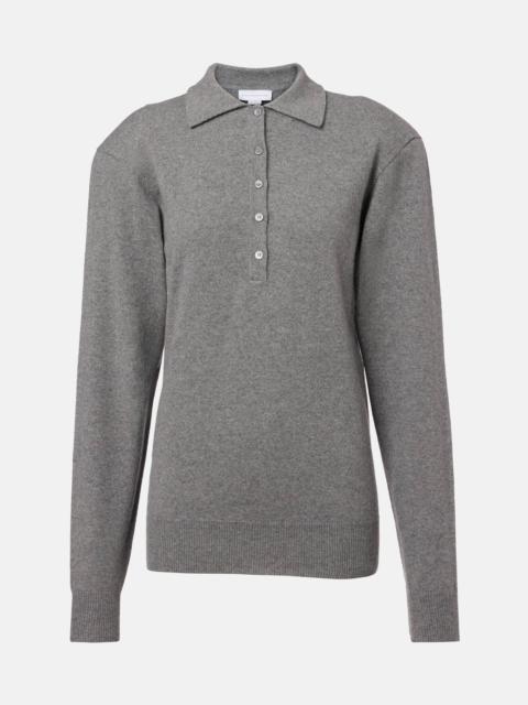 Cashmere and wool polo sweater