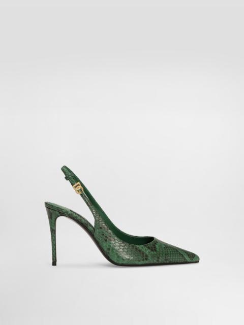 Python skin slingbacks