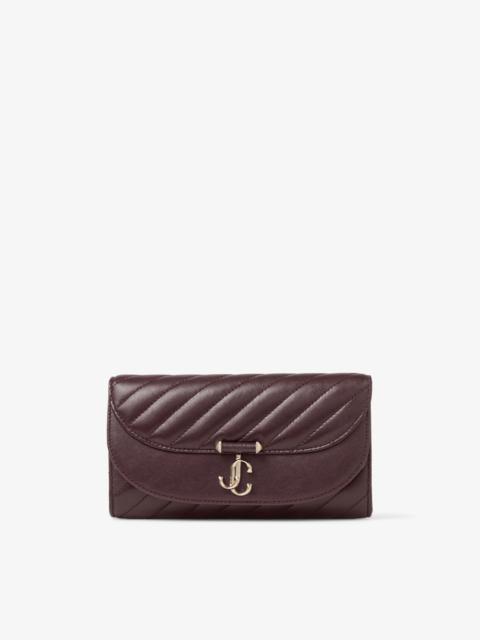 Curve Wallet With Chain
Deep Merlot Quilted Biker Leather Wallet Chain