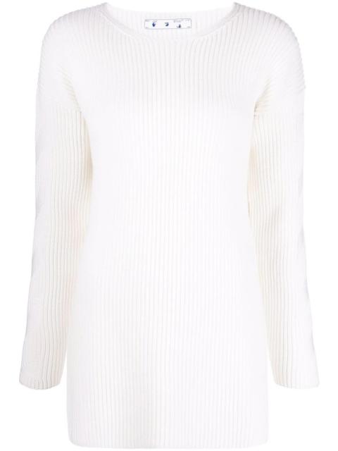 ribbed-knit wool jumper