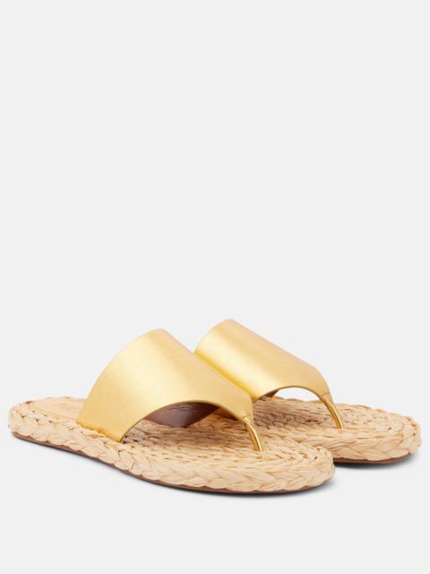 Amalfi metallic leather thong sandals