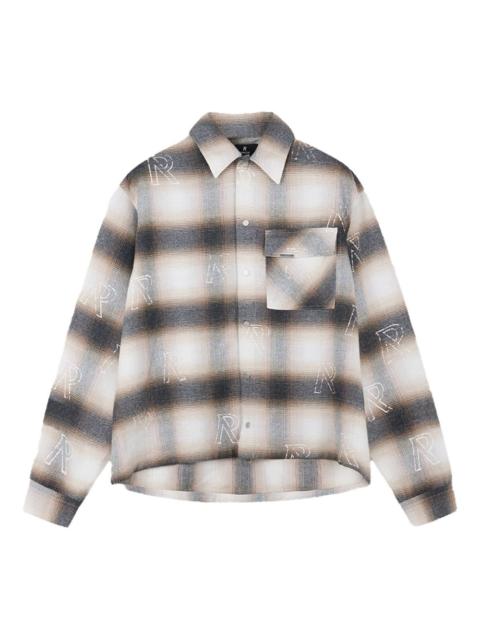Latte initial flannel shirt