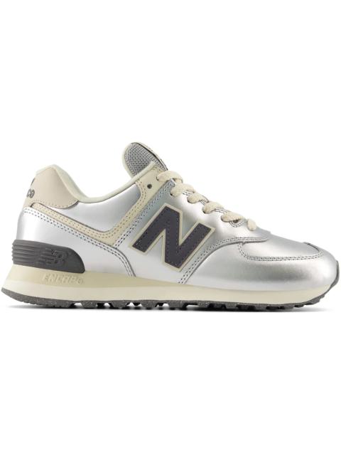 New Balance 574 Metallic Silver Artic Grey (Women's)