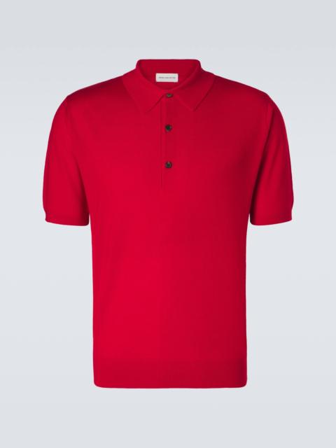Wool polo shirt