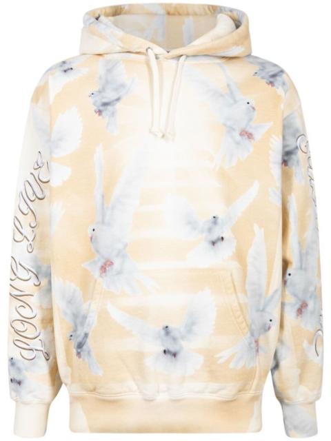 Doves graphic-print hoodie