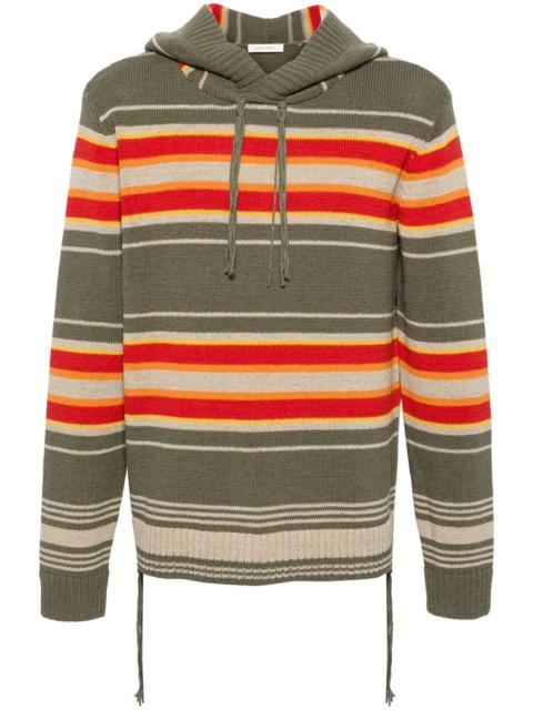 hooded striped jumper