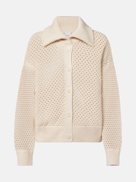 Myrtle pointelle cotton cardigan